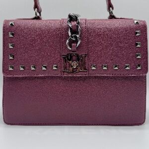 Badgley Mischka Studded Crossbody Bag in Plum
